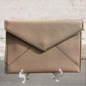 Rebecca Minkoff Leo Clutch Purse Medium Blush Pink